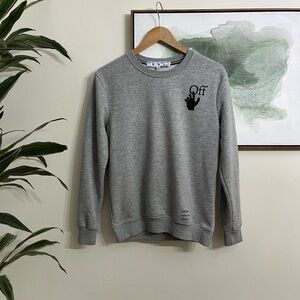 Off-White grey sweatshirt Virgil Abloh small